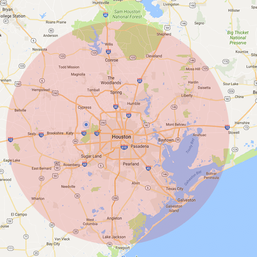 Houston ATM Services Map