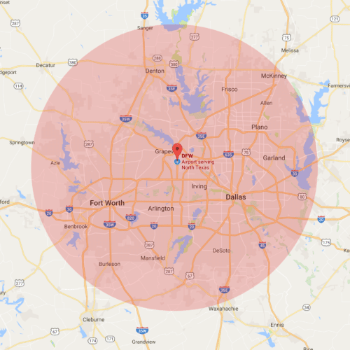 Dallas Fort Worth ATM Service Area